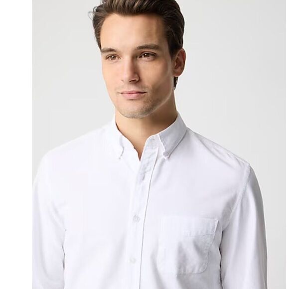 J. Crew Factory H4726 White slim flex oxfort NWT size medium - Picture 2 of 8